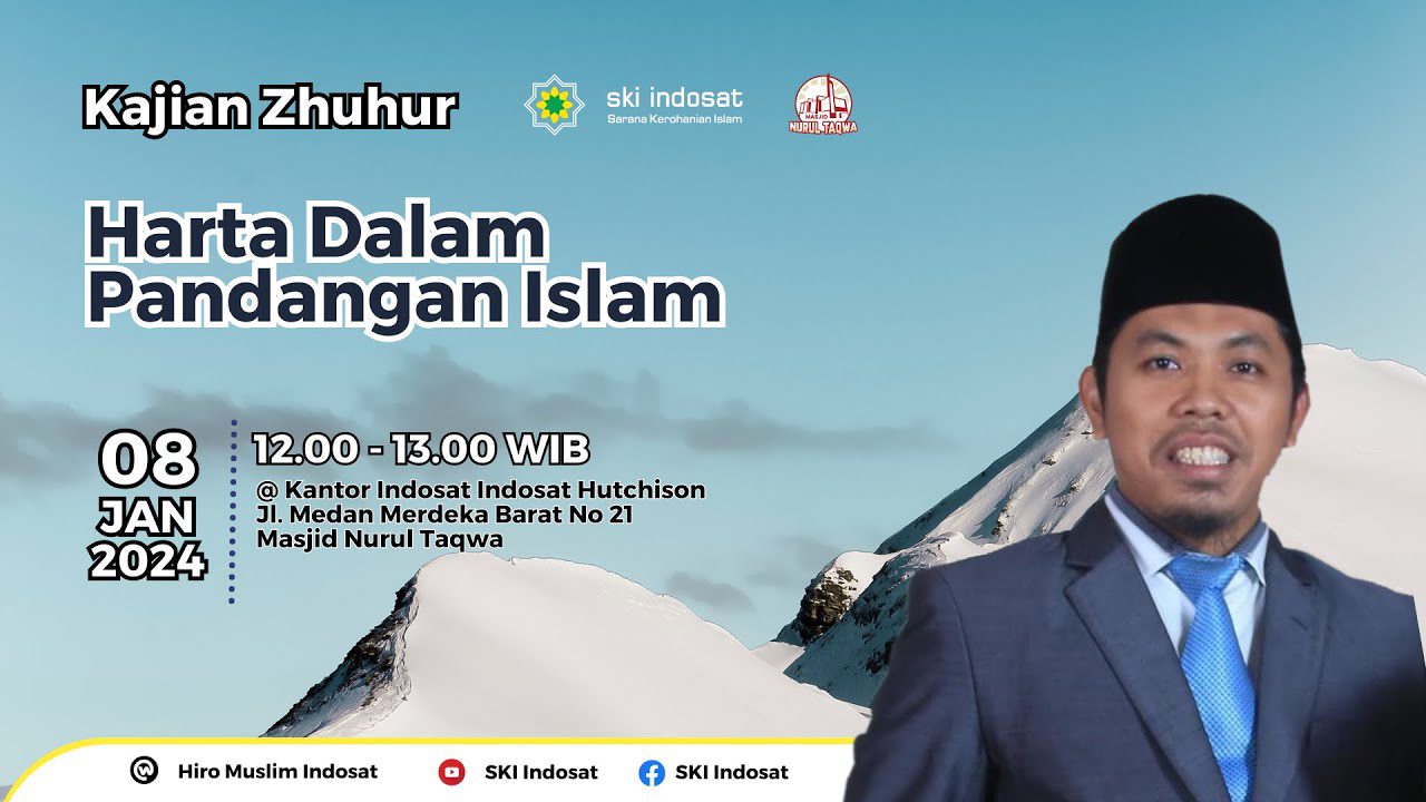 You are currently viewing Kajian Zhuhur – Ust. Abdurrahman Saleh, M.Si – Tema : Harta Dalam Pandangan Islam