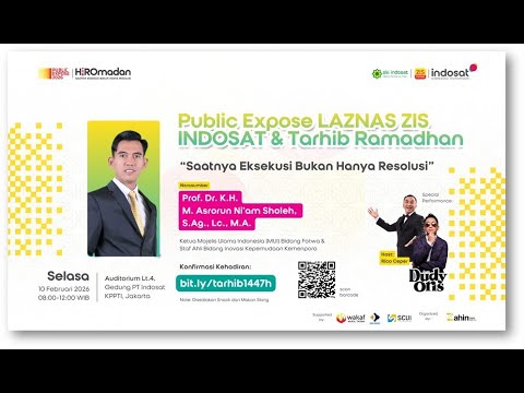 You are currently viewing Kajian Zhuhur – Tarhib Ramadan 1447H & Public Expose LAZNAS ZIS INDOSAT 2026
