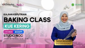 Read more about the article Kajian Zhuhur – KAJIAN KEPUTRIAN – BAKING CLASS 🌸✨ Kue Kering Special Session ✨Bersama : 👩‍🍳 Fatmah Bahalwan