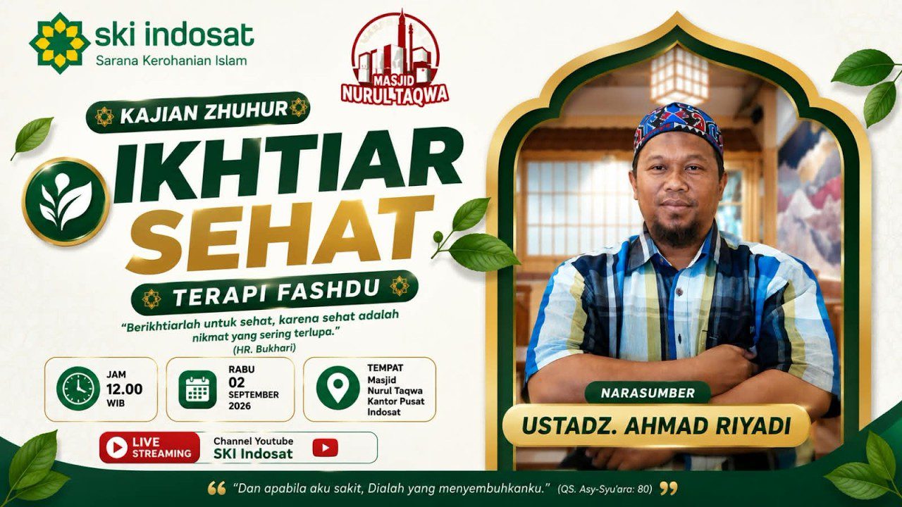 You are currently viewing Kajian Zhuhur – Mengupas Manfaat Terapi Fashdu untuk Kesehatan – Ustadz Ahmad Riyadi