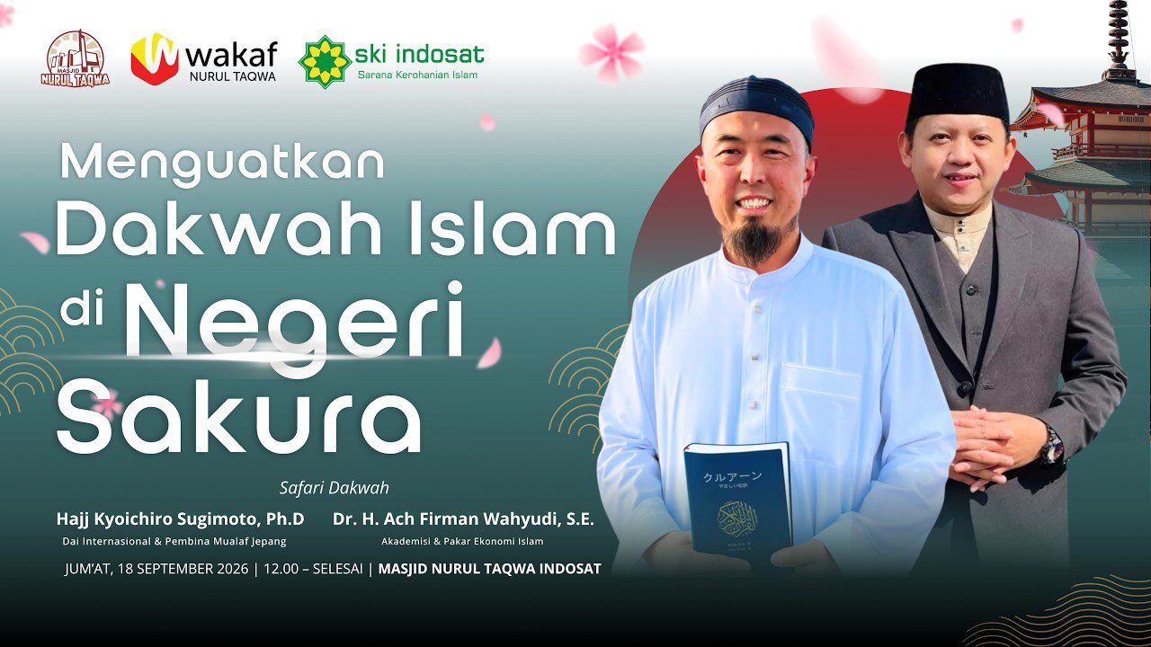 Read more about the article Kajian Zhuhur – Menguatkan Dakwah Islam Di Negeri Sakura – Hajj Kyoichiro Sugimoto, Ph.D. & DR. Ach Firman W, S.E.