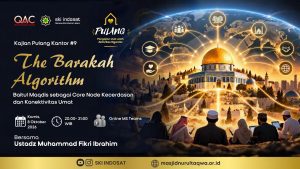 Read more about the article Kajian Zhuhur – The Barakah Algorithm- Baitul Maqdis sbgai Core Node Kcerdasan & Konektivitas Umat -M Fikri Ibrahim
